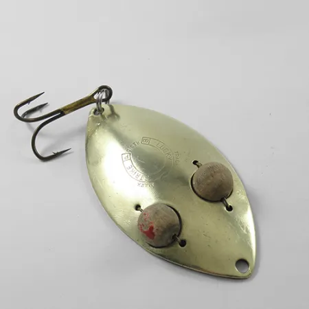 Lucky Strike Gold Red Flash Blizgė, Žalvaris, 21g, Medinės akys, #1840