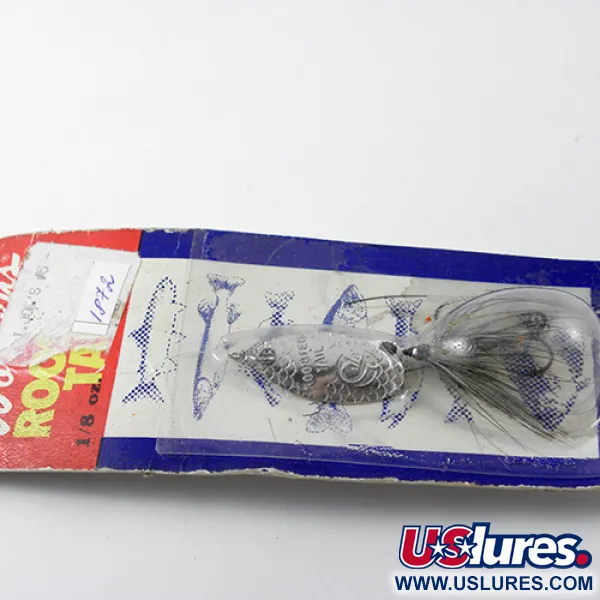 Yakima Bait Rooster Tail Sukriukė, Nikelis/Juoda/Balta, 3.54g, #1872