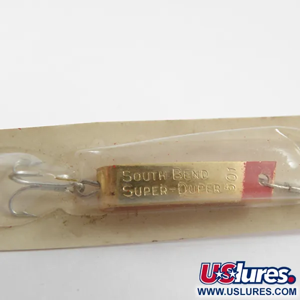 South Bend Super-Duper 501 Blizgė, Auksinė/Raudona, 2.3g, Vintage, #1889
