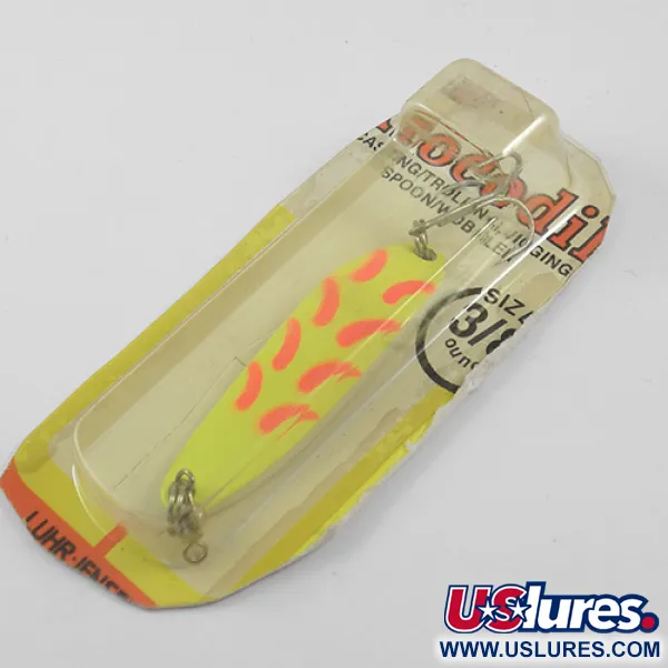 Luhr Jensen Krocodile Die #3 Blizgė, Fluoro Geltona, 10,6g, #1890