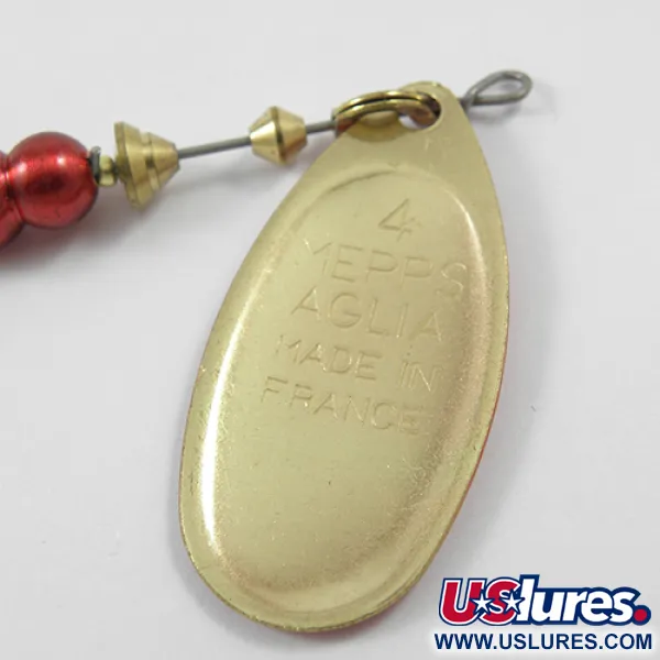 Mepps Aglia Platinum 4 Sukriukė, Raudona / Žalvaris, 9g, 4 dydis, #1902