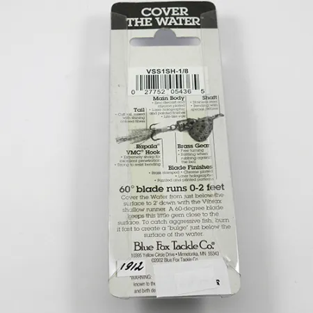 Blue Fox Vibrax Shallow Sukrė, Vaivorykštė, 5g, Sekliai Nerianti, #1912