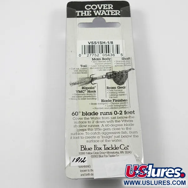 Blue Fox Vibrax Shallow Sukrė, Vaivorykštė, 5g, Sekliai Nerianti, #1912