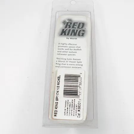 Worth Red King Spoon Blizgė, Kaltas nikelis, 17g, JAV, #1943