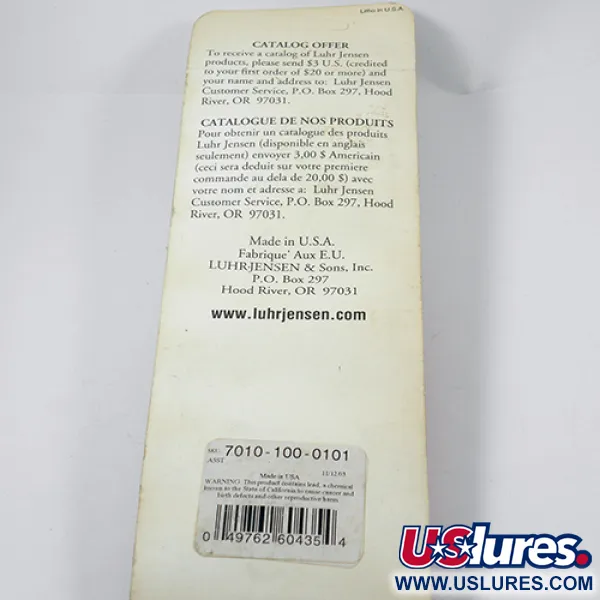 Luhr Jensen Krocodile Die #6 Blizgė, Nikelis, 64g, Vienašakis, #1959