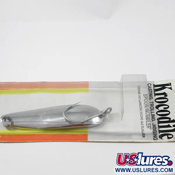 Luhr Jensen Krocodile Die #6 Blizgė, Nikelis, 64g, Vienašakis, #1959