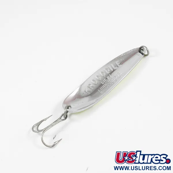 Luhr Jensen Krocodile Die #4 Blizgė, Geltona/Žalia/Nikelis, 14g, #1983