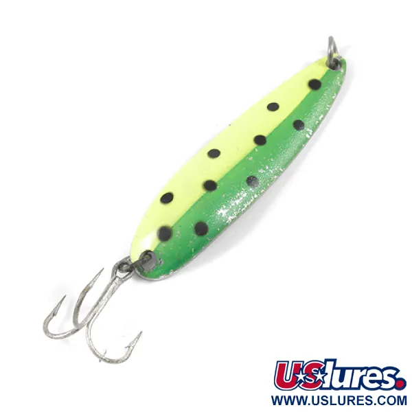 Luhr Jensen Krocodile Die #4 Blizgė, Geltona/Žalia/Nikelis, 14g, #1983