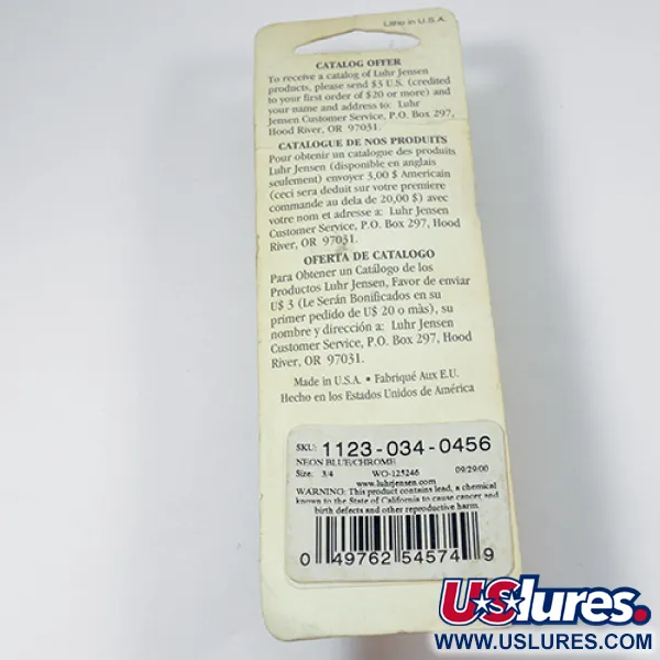 Luhr Jensen Lil' Kroc (Krocodile Stubby) Blizgė, Nikelis/Mėlyna, 21g, #1998