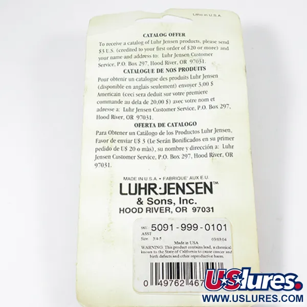 Luhr Jensen Loco 5 Blizgė, Geltona/Raudona, 28g, Lydeka, #2000