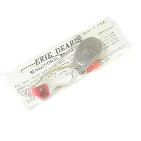 Erie Dearie Walleye Killer Sukrė, Nikelis/Balta/Raudona, 14g, #2008