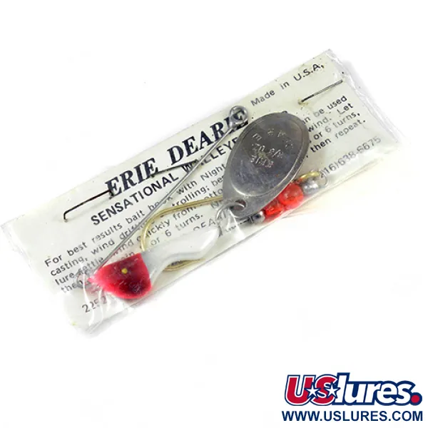 Erie Dearie Walleye Killer Sukriukė, Raudona/Balta, 14g, Klasika, #2227