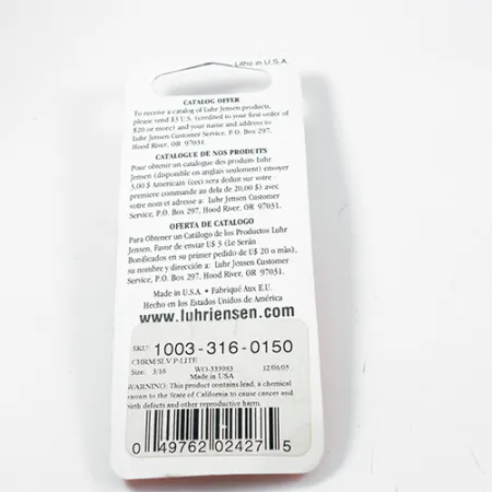 Luhr Jensen Krocodile Vartiklė, Nikelis, 9g, Tolimas Metimas, #2047