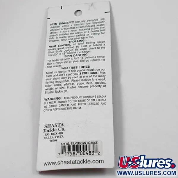 Shasta Humdinger Blinkė, Raudona/Ruda Metal, 3.5g, Vibracija, #2048