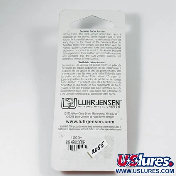 Luhr Jensen Krocodile Blizgė, Nikelis / Mėlyna, 9g, Vilioklis, #2055