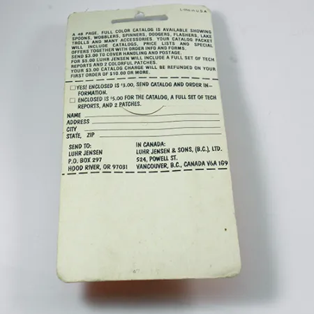 Luhr Jensen TEE Spoon Blizgė, Nikelis / Raudona, 7g, Vintage, #2078