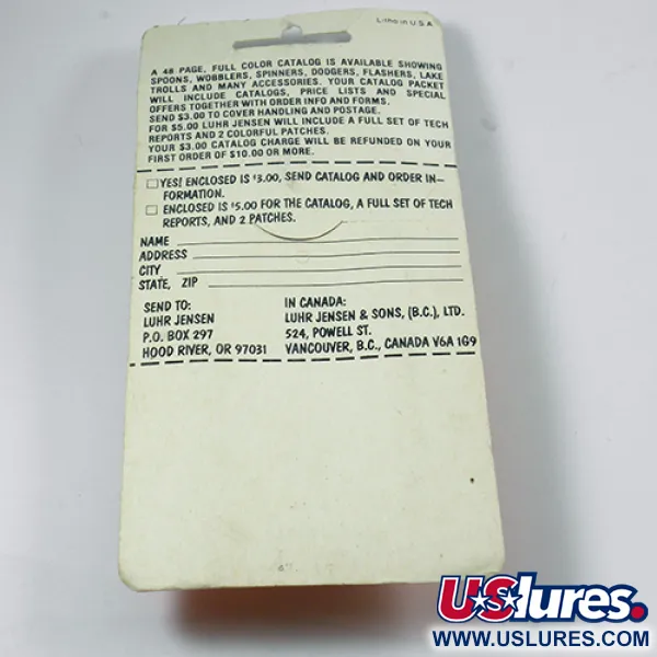 Luhr Jensen TEE Spoon Blizgė, Nikelis / Raudona, 7g, Vintage, #2078