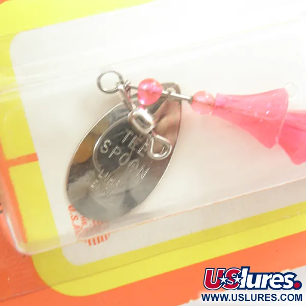 Luhr Jensen TEE Spoon Blizgė, Nikelis / Raudona, 7g, Vintage, #2078