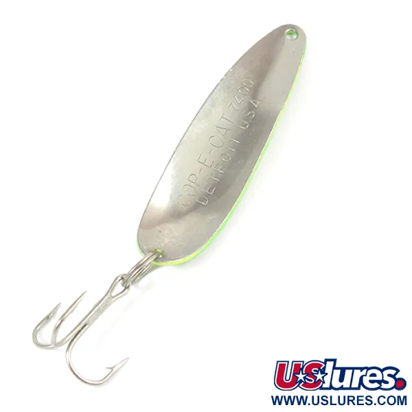 Dardevle Cop-E-Cat 7400 Vartiklė, Geltona/Žalia/Nikelis, 14g, Korys, #2094