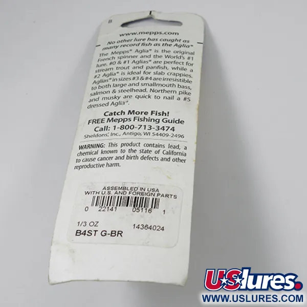 Mepps Aglia 4 dressed Sukrė, Žalvaris, 10g, Voverės uodega, #2105