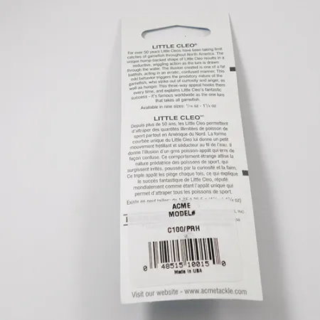 Acme Little Cleo Blizgė, Balta / Raudona, 9,5g, Nenaudota, #2219