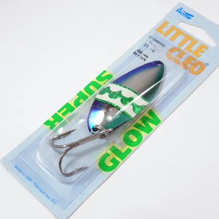 Acme Little Cleo Glow Blizgė, Mėlyna-Žalia, 21g, Švytinti, #C340TSG/BGD