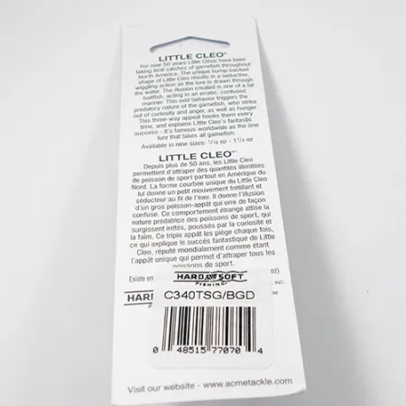 Acme Little Cleo Glow Blizgė, Mėlyna-Žalia, 21g, Švytinti, #C340TSG/BGD