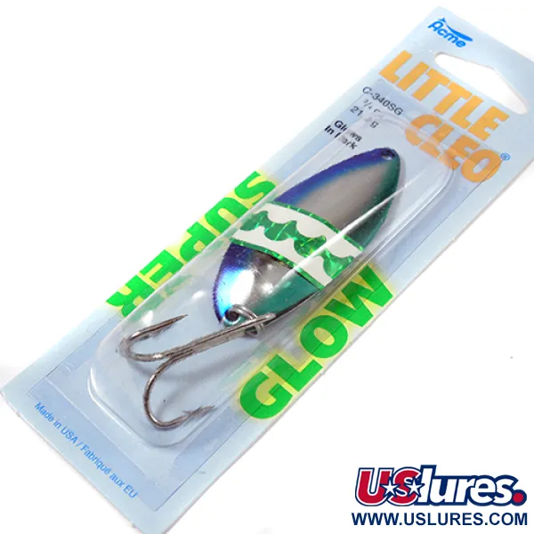 Acme Little Cleo Glow Blizgė, Mėlyna-Žalia, 21g, Švytinti, #C340TSG/BGD