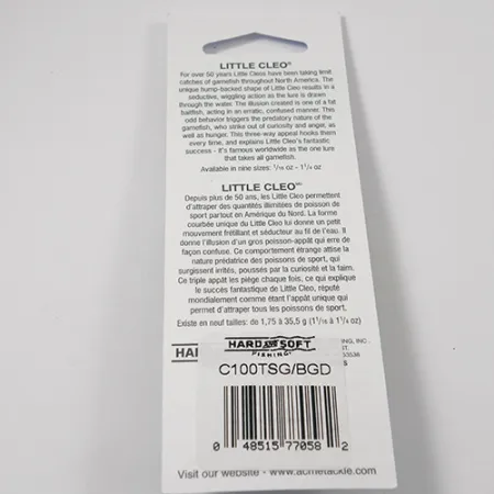 Acme Little Cleo Blizgė, Nikelis/Žalia/Glow/UV, 9,5g, kupra, #2224