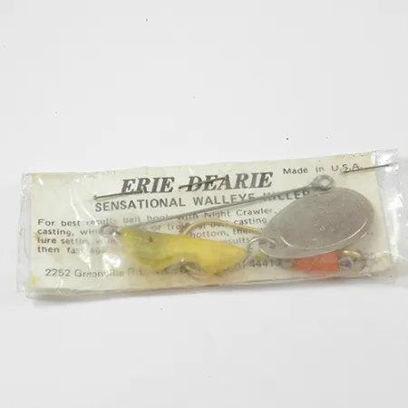Erie Dearie Walleye Killer Sukriukė, Nikelis/Geltona, 14g, #2228