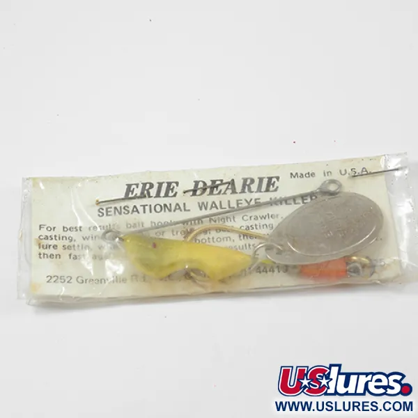 Erie Dearie Walleye Killer Sukriukė, Nikelis/Geltona, 14g, #2228