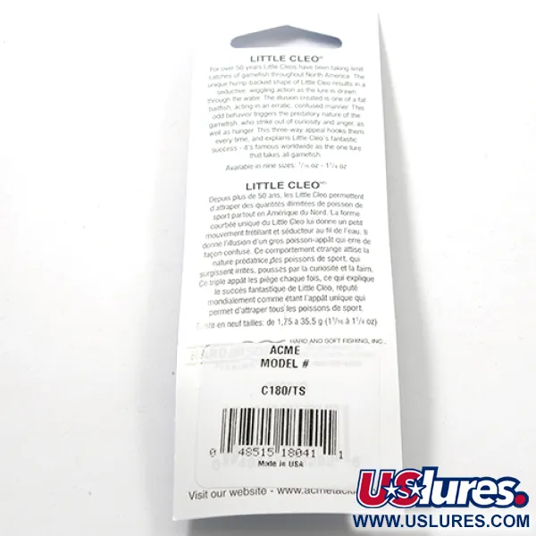 Acme Little Cleo Blizgė, Geltona/Oranžinė/Nikelis, 3,5g, Kupra, #2713