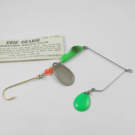 Erie Dearie Walleye Killer Spinnerbait, Žalia, 16g, JAV, #2235