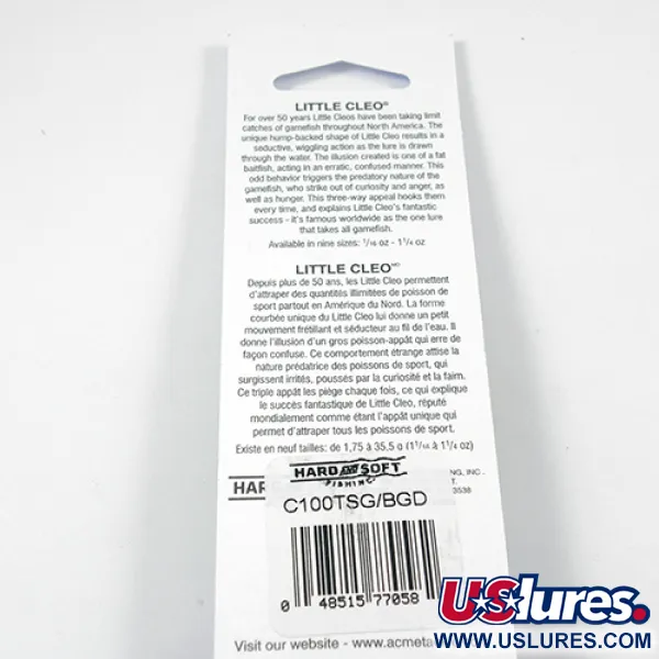 Acme Little Cleo Glow Vartiklė, Nikelis/Žalia/Glow, 9,5g, UV, #2246