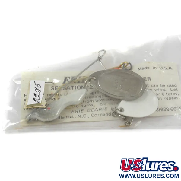 Erie Dearie Walleye Killer Masalas, Balta / Nikelis, 9g, #2275