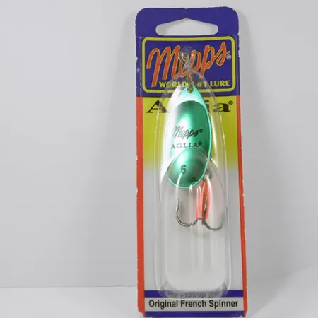 Mepps Aglia 5 Sukpė, Platinum Green, 14g, Ryški mova, #2281