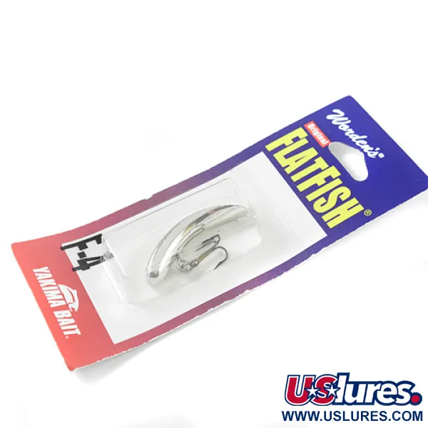 Yakima Bait FlatFish F4 Vobleris, Sidabrinis, 4cm, Velkiavimui, #2288