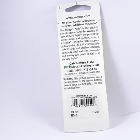 Mepps Aglia 3 Sukrė, Auksinė, 7g, Paauksuotas Lapelis, #2295