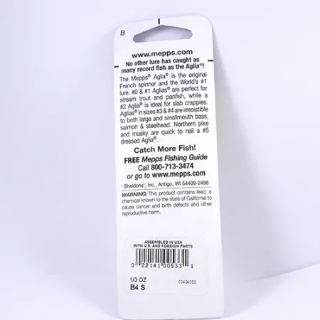 Mepps Aglia 4 Sukrė, Sidabrinė, 9g, Raudonas Kembrikas, #2296