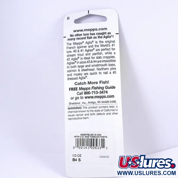 Mepps Aglia 4 Sukrė, Sidabrinė, 9g, Raudonas Kembrikas, #2296