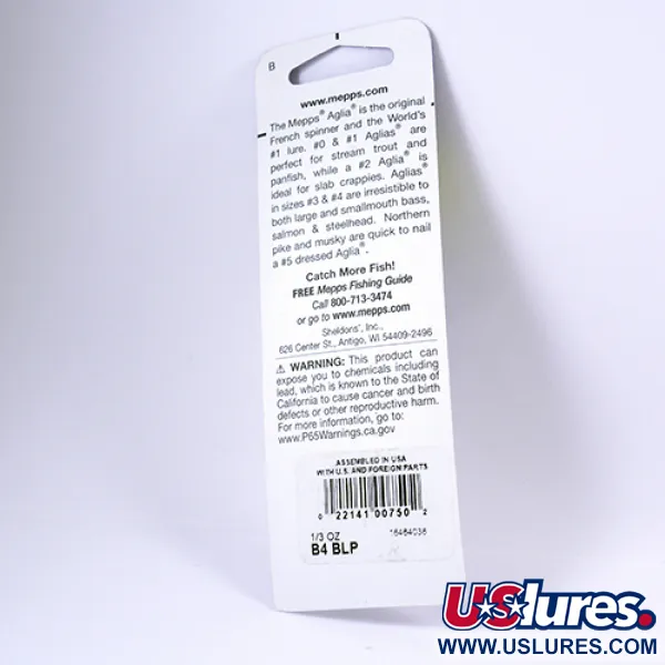 Mepps Aglia 4 Sukriukė, Platininė mėlyna, 9g, Plieno ašis, #2298