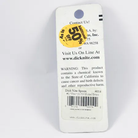 Dick Nite #0 Blizgė, Auksas / Nikelis, 2cm, Klasika, #2309