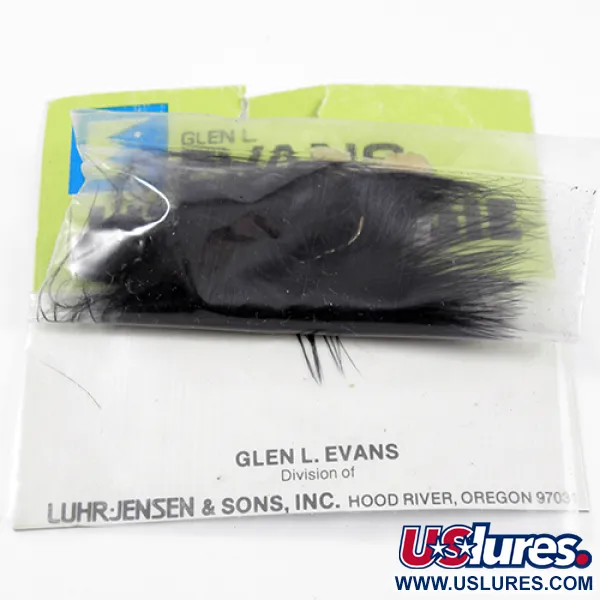 Glen Evans Little Dogie Jig-Fly, Juoda, 7g, Plaukų džigas, #2378