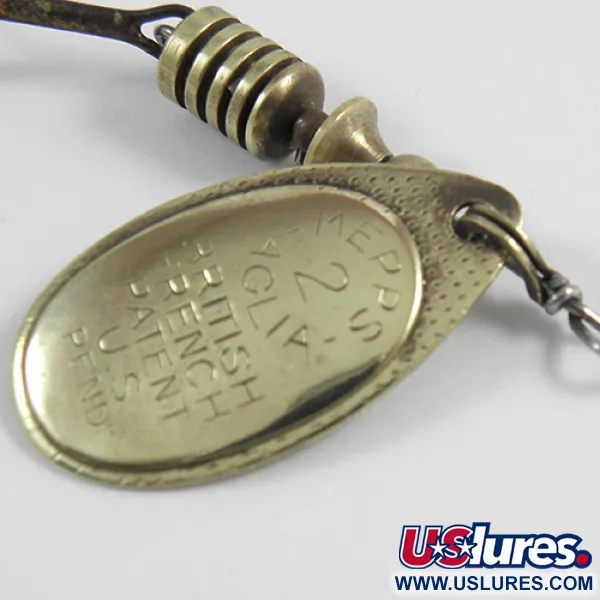 Mepps Aglia 2 Sukrė, Žalvaris, 4,5g, Momentinė Rotacija, #2405