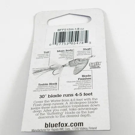 Blue Fox Flash Deep Runner Sukrė, Sidabrinė/Vaivorykštė, 4g, #2409