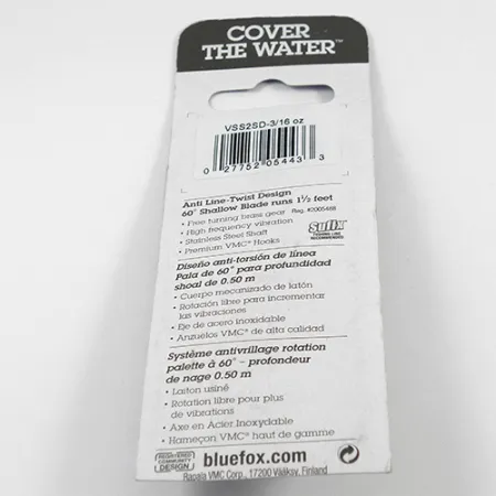 Blue Fox Vibrax Shallow Sukrė, Vaivorykštė, 6g, Seklumoms, #2411