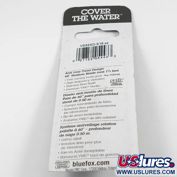 Blue Fox Vibrax Shallow Sukrė, Vaivorykštė, 6g, Seklumoms, #2411