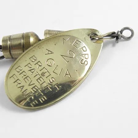 Mepps Aglia 2 Sukrė, Žalvaris, 4.5g, Klasikinis Lapelis, #2414