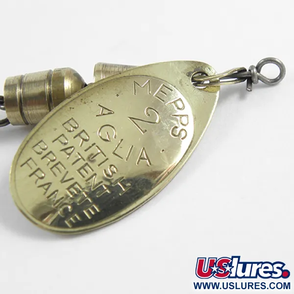 Mepps Aglia 2 Sukrė, Žalvaris, 4.5g, Klasikinis Lapelis, #2414