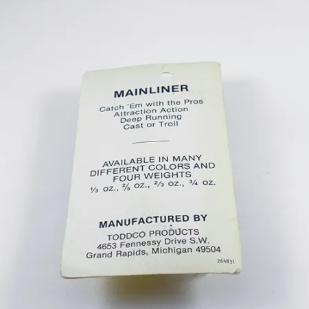 TODDCO Main liner Blizgė, Balta / Nikelis, 11g, 3x Strong Hook, #2439